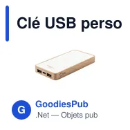 Clé USB personnalisable avec logo pour entreprises - Power Bank Meskat - Miniature 2