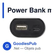 Power Bank personnalisable avec oreillettes Letitia - logo entreprise - Miniature 5