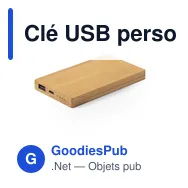 Clé USB personnalisable en bambou avec logo pour entreprise - Miniature 2