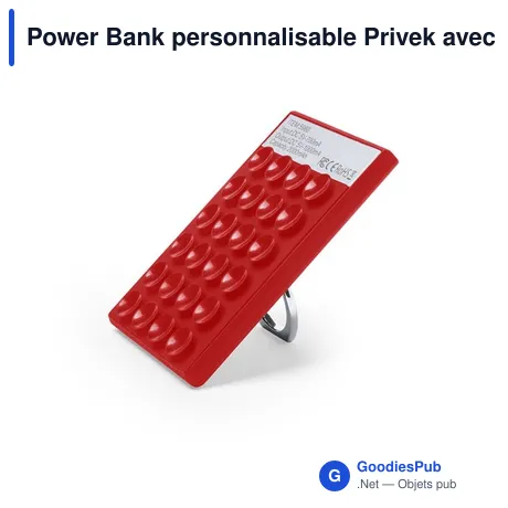 Power Bank personnalisable Privek avec logo - 2000 mAh