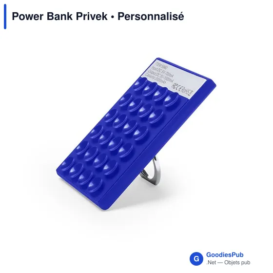 Power Bank personnalisable Privek avec logo - 2000 mAh - Image 11