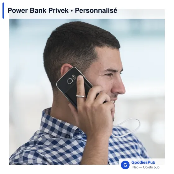 Power Bank personnalisable Privek avec logo - 2000 mAh - Image 4