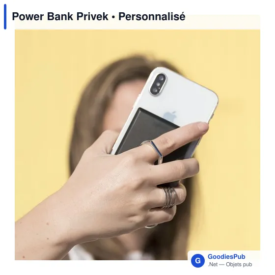 Power Bank personnalisable Privek avec logo - 2000 mAh - Image 7