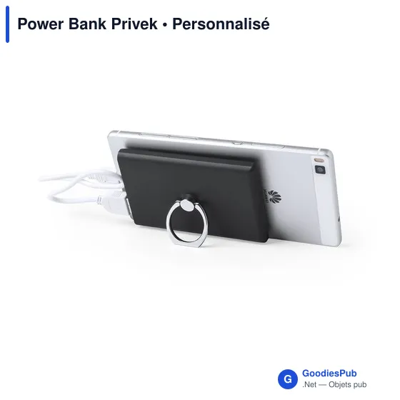 Power Bank personnalisable Privek avec logo - 2000 mAh - Image 10