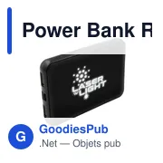 Power Bank personnalisable 5000 mAh avec logo - Suzanne - Miniature 1