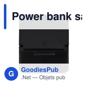 Power bank sans fil 3 en 1 en ABS recyclé Elias - Miniature 1
