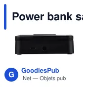 Power bank sans fil 3 en 1 en ABS recyclé Elias - Miniature 4