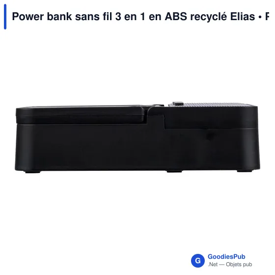 Power bank sans fil 3 en 1 en ABS recyclé Elias - Image 6