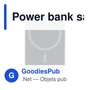 Power bank sans fil en ABS recyclé Miren - Miniature 1