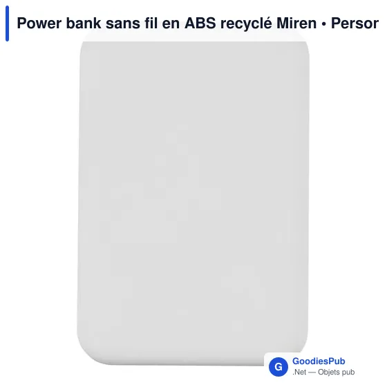 Power bank sans fil en ABS recyclé Miren - Image 12