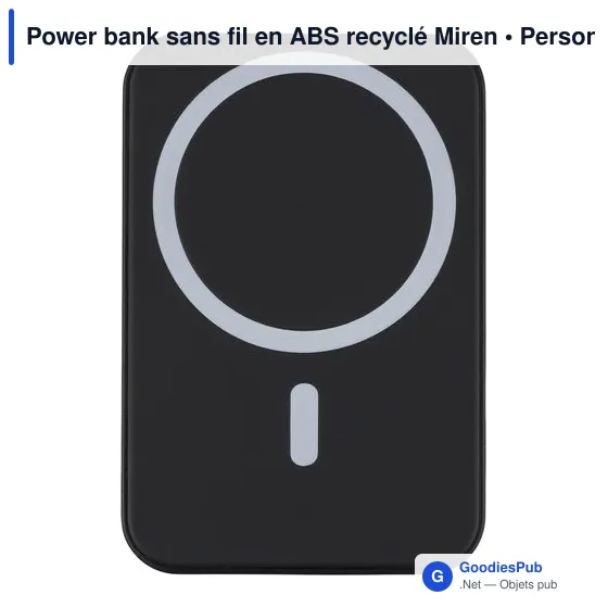 Power bank sans fil en ABS recyclé Miren - Image 13