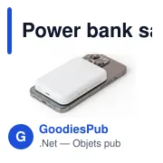 Power bank sans fil en ABS recyclé Miren - Miniature 3