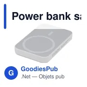 Power bank sans fil en ABS recyclé Miren - Miniature 21