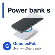 Power bank sans fil en ABS recyclé Miren - Miniature 5