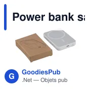 Power bank sans fil en ABS recyclé Miren - Miniature 8