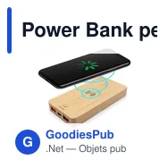 Power Bank personnalisable en bambou 8000 mAh avec logo | Benson - Miniature 4