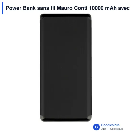 Power Bank sans fil Mauro Conti 10000 mAh avec ventouses, chargeur sans fil 10W | Stef - Image 8