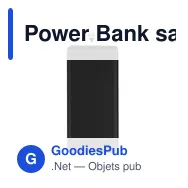 Power Bank sans fil Mauro Conti 10000 mAh avec ventouses, chargeur sans fil 10W | Stef - Miniature 10