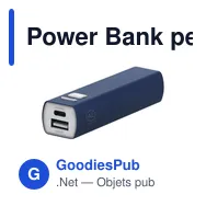 Power Bank personnalisable Serdinam avec logo - Batterie en aluminium recyclé - Miniature 1