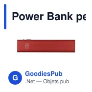 Power Bank personnalisable Serdinam avec logo - Batterie en aluminium recyclé - Miniature 3