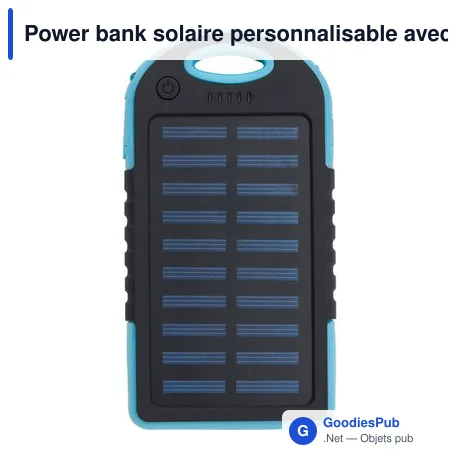 Power bank solaire personnalisable avec logo - Arin