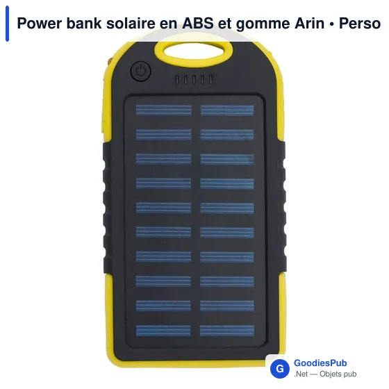 Power bank solaire personnalisable avec logo - Arin - Image 11