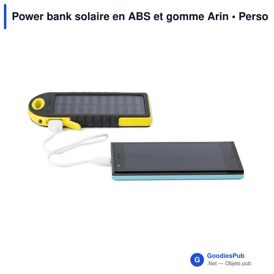 Power bank solaire personnalisable avec logo - Arin - Image 3