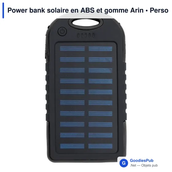 Power bank solaire personnalisable avec logo - Arin - Image 6