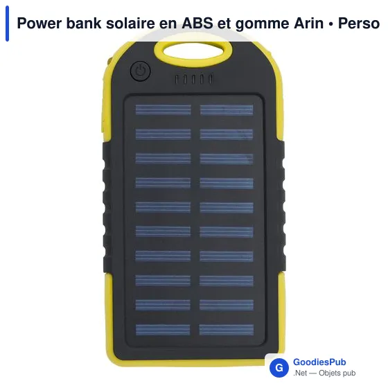 Power bank solaire personnalisable avec logo - Arin - Image 7