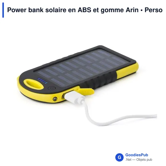 Power bank solaire personnalisable avec logo - Arin - Image 9