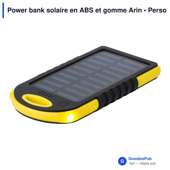 Power bank solaire personnalisable avec logo - Arin - Image 10