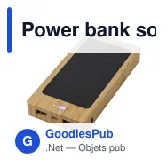 Power bank solaire personnalisable en bambou avec logo - 8 000mAh Joan - Miniature 4
