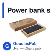 Power bank solaire personnalisable en bambou Elz avec logo - Miniature 8
