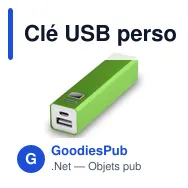 Clé USB personnalisable avec logo pour entreprises et événements - Miniature 1