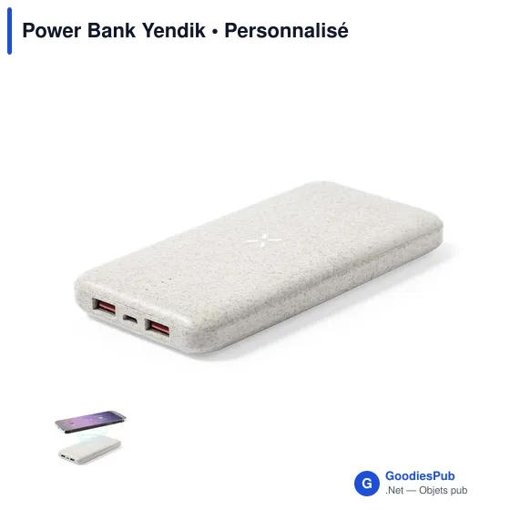 Clé USB personnalisable avec logo entreprise - Power Bank Yendik - Image 1