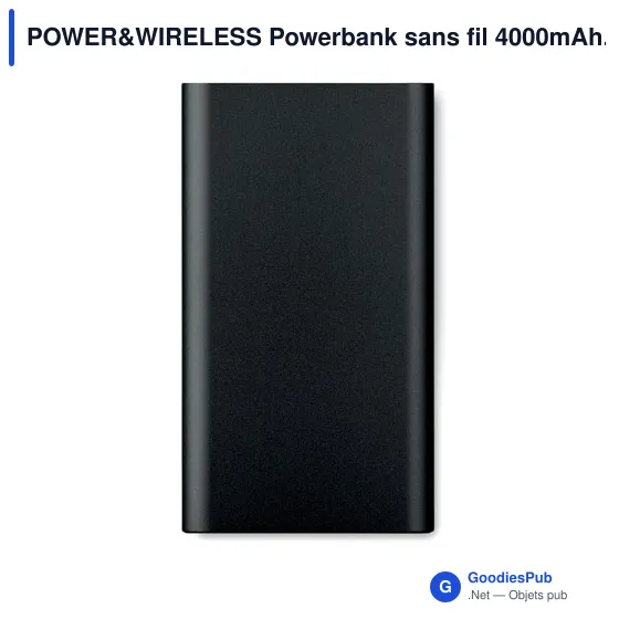 POWER&WIRELESS Powerbank sans fil 4000mAh. - Image 2