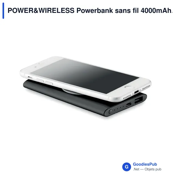 POWER&WIRELESS Powerbank sans fil 4000mAh. - Image 3