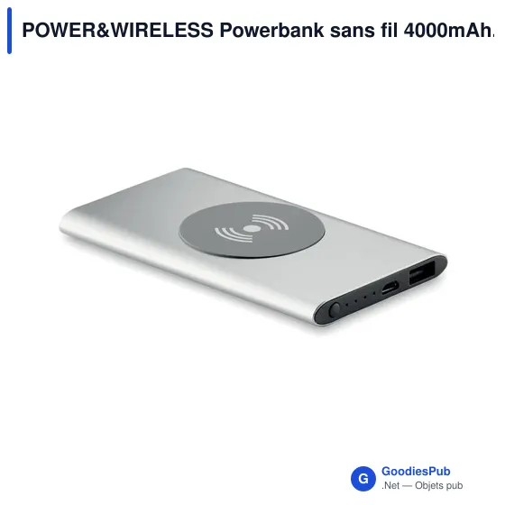 POWER&WIRELESS Powerbank sans fil 4000mAh. - Image 5
