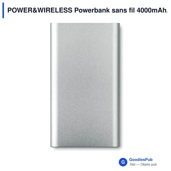 POWER&WIRELESS Powerbank sans fil 4000mAh. - Image 6