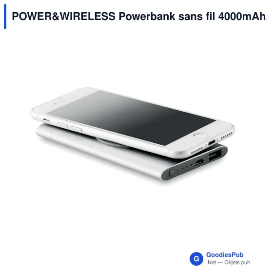 POWER&WIRELESS Powerbank sans fil 4000mAh. - Image 8