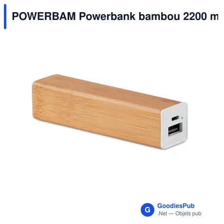 POWERBAM Powerbank bambou 2200 mAh