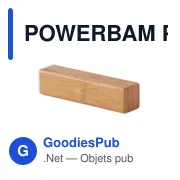POWERBAM Powerbank bambou 2200 mAh - Miniature 2