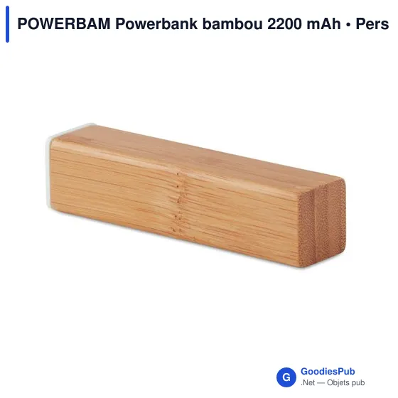 POWERBAM Powerbank bambou 2200 mAh - Image 2
