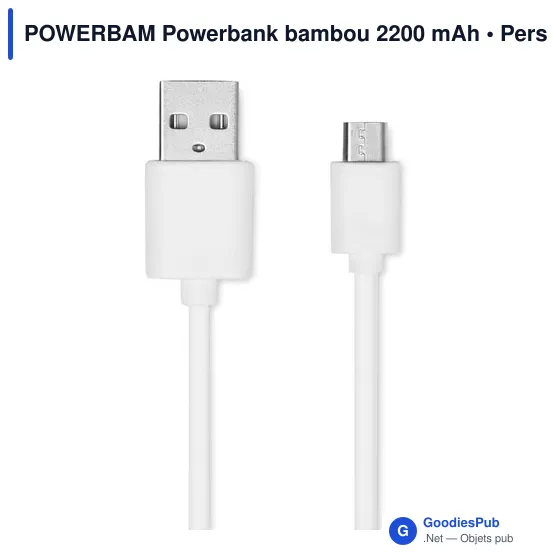 POWERBAM Powerbank bambou 2200 mAh - Image 3