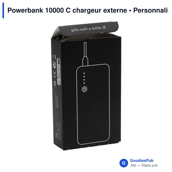 Chargeur externe personnalisable Powerbank 10000 C avec logo - Image 2
