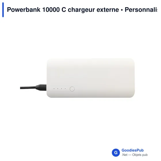 Chargeur externe personnalisable Powerbank 10000 C avec logo - Image 3
