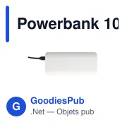 Chargeur externe personnalisable Powerbank 10000 C avec logo - Miniature 4
