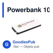 Chargeur externe personnalisable Powerbank 10000 C avec logo - Miniature 5