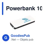 Chargeur externe personnalisable Powerbank 10000 C avec logo - Miniature 6
