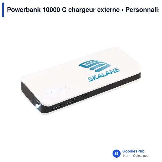 Chargeur externe personnalisable Powerbank 10000 C avec logo - Image 6